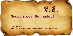 Neuschloss Bernadett névjegykártya